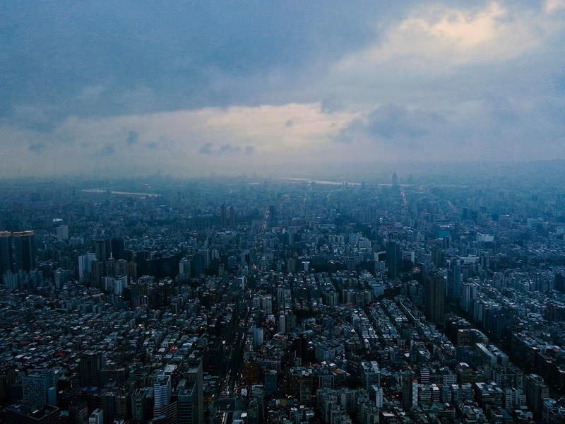 Aerial view of Taipei, Taiwan